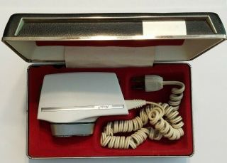 Vintage Norelco Triple Header Electric Razor With Pop Up Trimmer Sc 8130