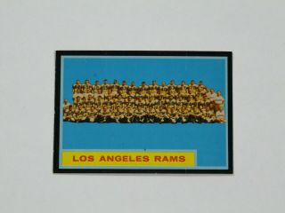 Vintage 1962 Topps Football Los Angeles Rams Team Card Sp Nrmt