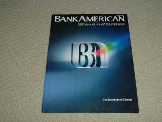 VINTAGE BANK OF AMERICA PUBLICATIONS1980’s Annual Report Newsletters Set of 4 2