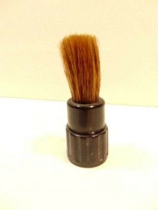 Vintage Rubberset Brand Shaving Brush With A Black Plastic Handle