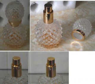 Vintage Crystal Art 4.  5 " Tall Refillable Perfume Spray Bottle