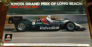 Vintage 1989 Toyota Grand Prix Of Long Beach Promo Poster
