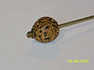 Vintage Victorian Filigree Hat Pin Stick Pin