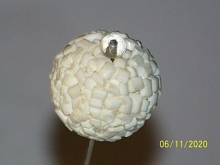 Vintage White Glass Hat Pin Stick Pin