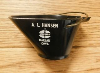 Vintage A.  L.  Hansen Standard Oil Harlan Iowa Advertising Ashtray