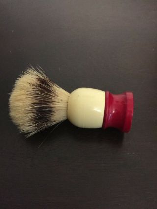 Vintage Ever - Ready Wet Shaving Brush C - 40 Red & Cream Natural Badger
