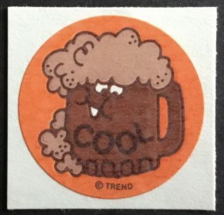 Vintage 80s Matte Trend Scratch & Sniff Sticker - Root Beer -