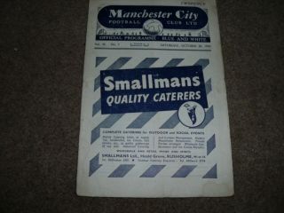 Vintage Manchester City V Hull City 28th October 1950 Vol 45 No 7