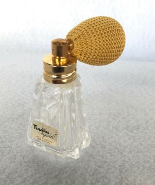 Vintage Taunus Crystal Atomizer Perfume Bottle Germany 3” Tall 24 Lead