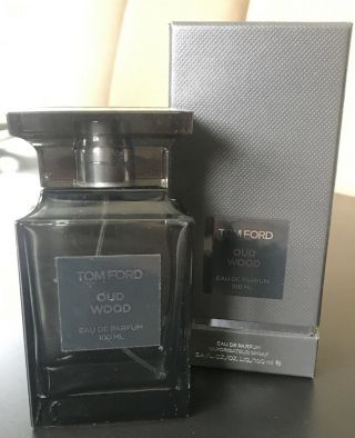Empty Tom Ford Oud Wood Parfum Perfume Bottle & Box 3.  4 Fl Oz 110ml Empty