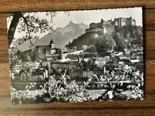 Vintage Black And White Postcard,  Rppc,  Salzburg,  Austria Panoramic City View
