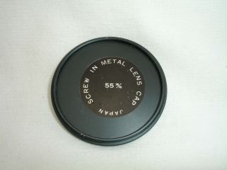 55mm Metal Screw Front Lens Cap,  Vintage,  Made In Japan,  4167