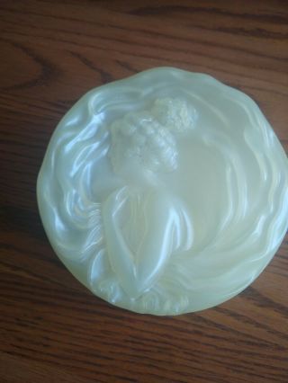 Vintage Ciara Dusting Powder Box Container Art Deco Chanel Puff Lady On Lid