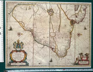 Historic Antique Old Vintage Map 1600 