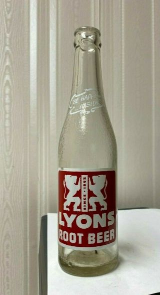 Vintage Soda Pop Bottle - Lyons Root Beer - 10 Oz - Globe,  Arizona