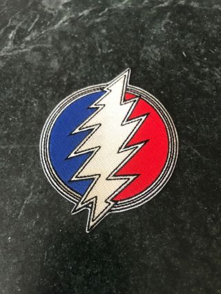 Grateful Dead Patch Rare Vtg 80s 90s 3” Logo Jerry Garcia Red Blue Lightning