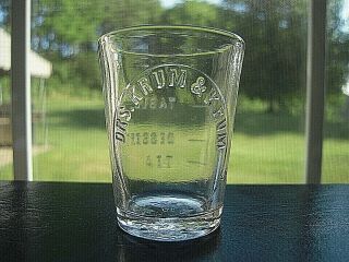 Vintage 2 " Measuring Glass Cup Embossed Drs.  Krum & Krum W.  T.  &co.  Al Usa