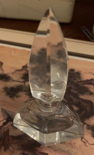 Vintage Empty Clear Glass Decorative Perfume Bottle With Stopper