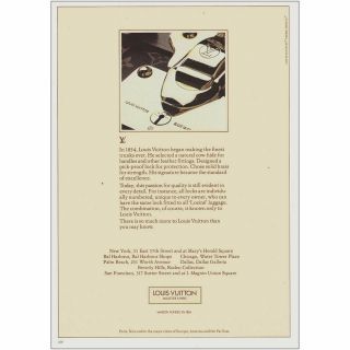 1982 Louis Vuitton: Finest Trunks Ever,  Locks Vintage Print Ad