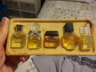 Vintage Mini Perfume Bottle Set 5 Les Meilleurs Parfums De Paris 1950 