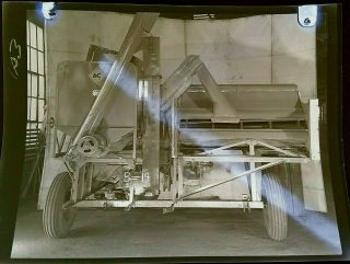 1a03 Vintage Photo Negative Allis Chalmers Model 66 Harvester Media 1946 Fac Flr