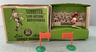 Vintage Subbuteo Corner Kicker And Corner Flags Boxed