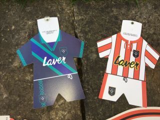 Vintage Sheffield United Fc 1993 Umbro Laver Car Stickers Home And Away