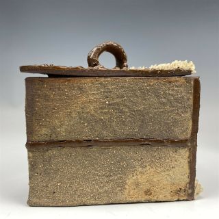 Mystery Artist Studio Hand Crafted Pottery Chocolate Cake Slice Storage Box FCD 3
