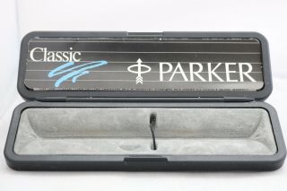 Vintage (c1980) Parker Classic Ballpoint/pencil/fountain Pen Black Snap Case