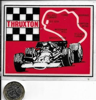 Vintage Complete,  Backing Thruxton Racing Circuit Sticker 1970 