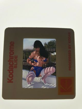 Vintage 35mm Colour Slide - Amateur - Nude Beauty Glamour Topless Model 341