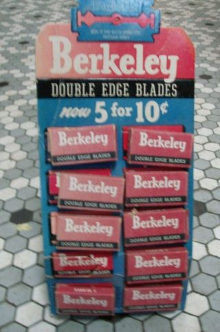Vintage Berkeley Double Edge Razor Blades Store Display