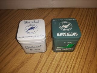 2 Vintage Kentucky Club Tobacco Tins Whitehall & Greenbriar