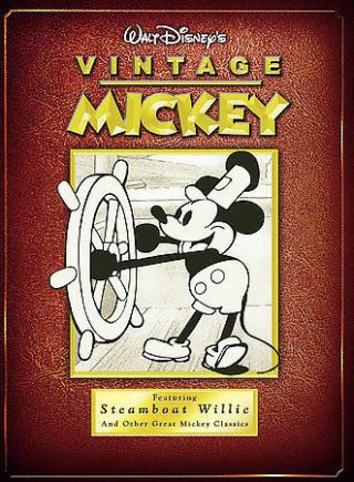 Disney Vintage Mickey Mouse Steamboat Willie &other Classic Dvd In Case