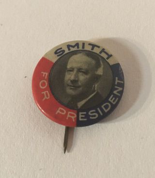 Vintage 1928 Alfred Smith For President Campaign Pinback Buttons Political