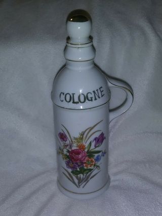 Vintage Porcelain Handled Perfume Cologne Bottle Made In Japan