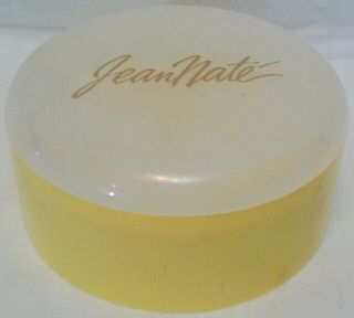 Vintage Charles Of The Ritz Jean Naté Perfumed Dusting Powder Jar & Powder Puff