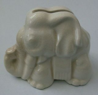 Vintage Listerine Shaving Cream Ceramic Elephant Razor Blade Bank