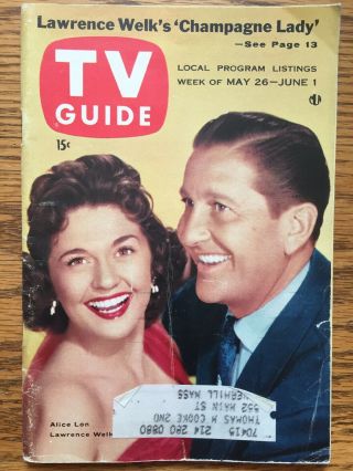Vintage 1956 Tv Guide - Lawrence Welk,  James Dean Camel Cigarettes Ne Edition