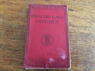 Vintage Ward Lock Red Guide - English Lake District - With Pull Out Map