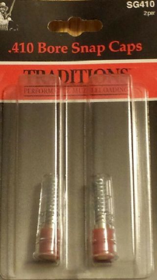 Traditions Snap Caps Plastic.  410 Gauge Pack Of 2 Asg410