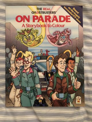 Vintage Retro The Real Ghostbusters On Parade Colouring Coloring Book