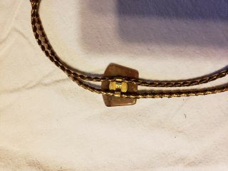 Vintage Unisex Western Style Bolo Tie with Agate Slide 3