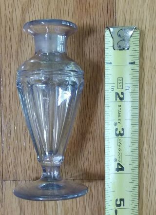 Vintage Iridescent Glass Perfume Bottle 4.  5 In No Stopper