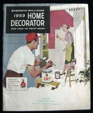Vintage 1959 Sherwin - Williams Home Decorator Book Davis Paint Trenton,  Missouri