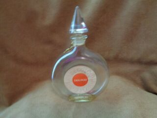Vintage Shalimar Eau De Cologne By Guerlain Perfume Empty Bottle 3 Fl.  Oz