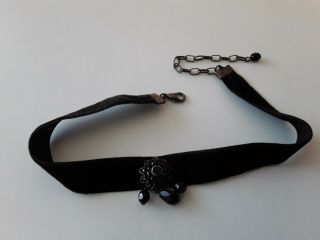 Vintage Black Velvet Ribbon Choker Necklace With Pendant For Women Uk