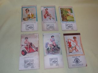 Vintage 1950s 60s Calendar Note Pad Pin - Up Girl English Brothers Machinery Co.