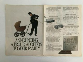 Ibm Pc Jr.  Personal Computers Vintage 1983 Print Ad