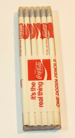 Vintage Coca Cola Dozen Pencils Coke Its The Real Thing Advertising Pencil C9